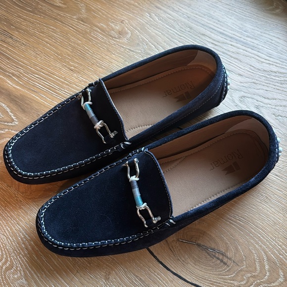 RIOMAR Stingray blue Deck Driver Loafer Shoe Mens 13 Suede Nautical Preppy Beach - Picture 1 of 10